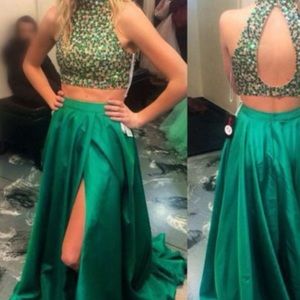 2 piece prom dress